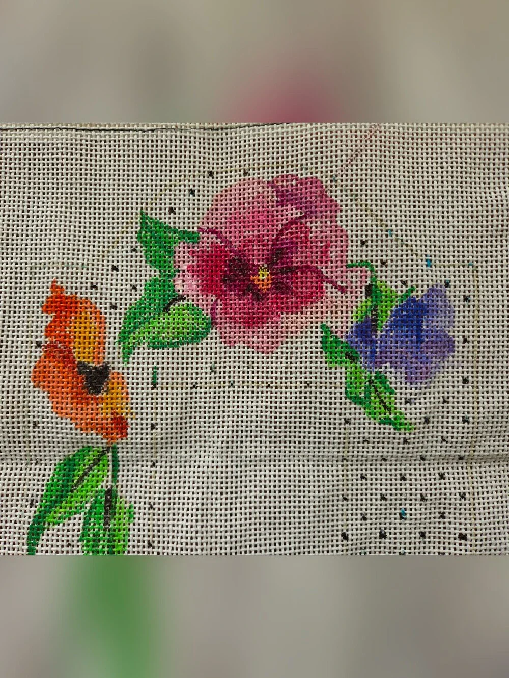 Needlepoint hand painted